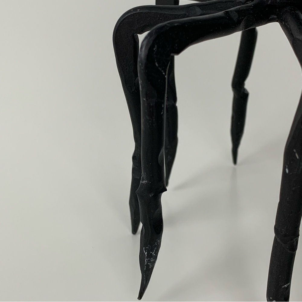 Pair Spider Legged Candle Holder Metal Black Dual Use Weird Scary Unusual - Picture 9 of 15